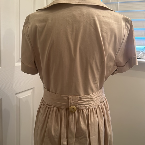 TRENCH Dress with Pockets Sz 12 - Picture 4 of 4